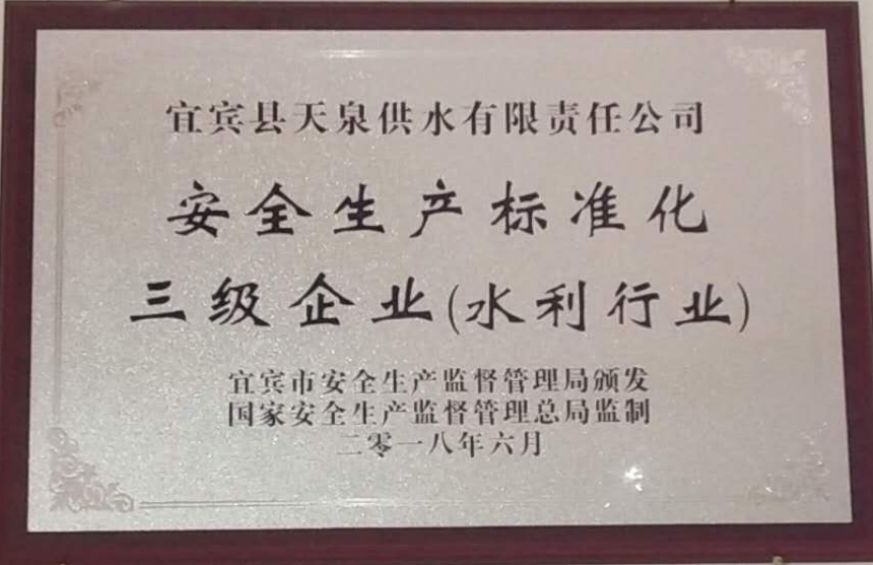 金秋傳捷報 天泉公司喜獲“安全生產(chǎn)標準化三級企業(yè)”稱號
